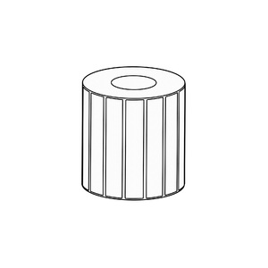 100 x 25mm Direct Thermal Permanent Label, 4000 per roll, 76mm core