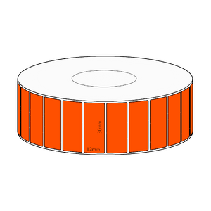 30x12mm Orange Direct Thermal Permanent Label, 10000 per roll, 76mm core