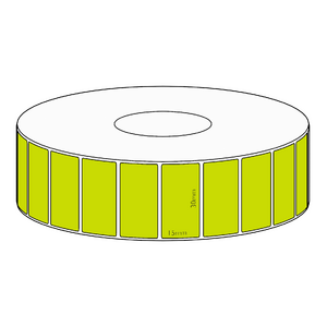 30x15mm Green Direct Thermal Permanent Label, 2800 per roll, 38mm core