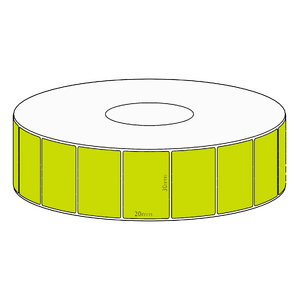 30x20mm Green Direct Thermal Permanent Label, 2150 per roll, 38mm core