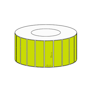 35x11mm Green Direct Thermal Permanent Label, 3550 per roll, 38mm core