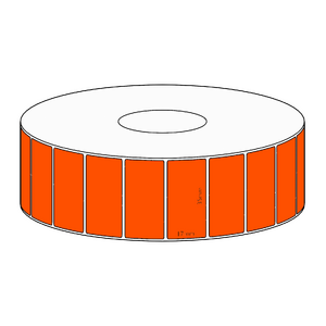 35x17mm Orange Direct Thermal Permanent Label, 2500 per roll, 38mm core