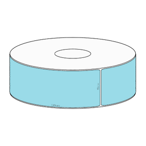 40x149mm Blue Direct Thermal Permanent Label, 350 per roll, 38mm core