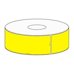 40x149mm Yellow Direct Thermal Permanent Label, 350 per roll, 38mm core