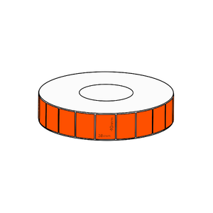 40x28mm Orange Direct Thermal Permanent Label, 4850 per roll, 76mm core