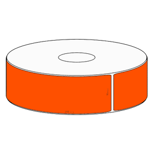 40x290mm Orange Direct Thermal Permanent Label, 150 per roll, 38mm core