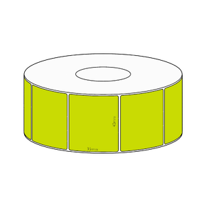 40x35mm Green Direct Thermal Permanent Label, 1300 per roll, 38mm core