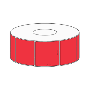 40x39mm Red Direct Thermal Permanent Label, 1200 per roll, 38mm core