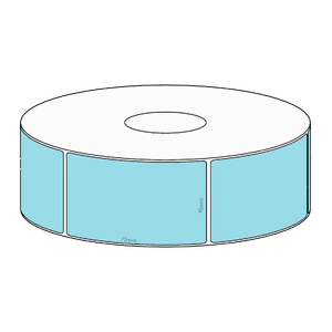 40x70mm Blue Direct Thermal Permanent Label, 700 per roll, 38mm core