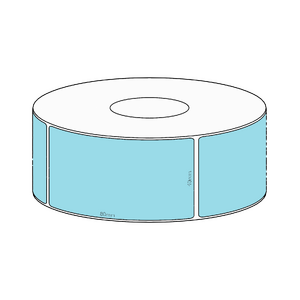 40x80mm Blue Direct Thermal Permanent Label, 600 per roll, 38mm core