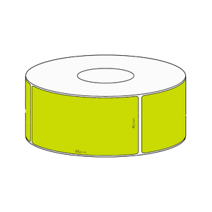 40x85mm Green Direct Thermal Permanent Label, 550 per roll, 38mm core