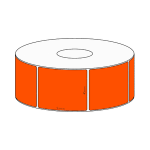 45x55mm Orange Direct Thermal Permanent Label, 850 per roll, 38mm core