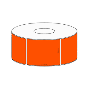 48x63mm Orange Direct Thermal Permanent Label, 750 per roll, 38mm core