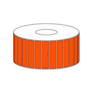 50x12mm Orange Direct Thermal Permanent Label, 3350 per roll, 38mm core