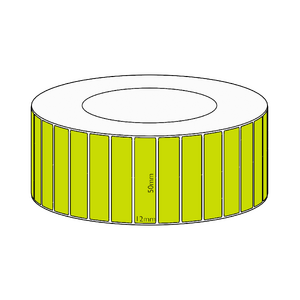 50x12mm Green Direct Thermal Permanent Label, 10000 per roll, 76mm core