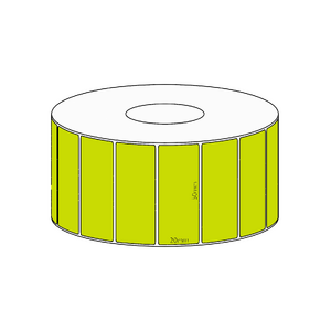 50x20mm Green Direct Thermal Permanent Label, 2150 per roll, 38mm core