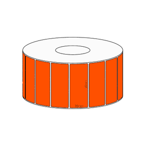 50x20mm Orange Direct Thermal Permanent Label, 2150 per roll, 38mm core