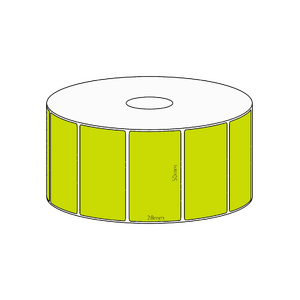 50x28mm Green Direct Thermal Permanent Label, 1600 per roll, 38mm core