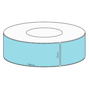 50x290mm Blue Direct Thermal Permanent Label, 500 per roll, 76mm core