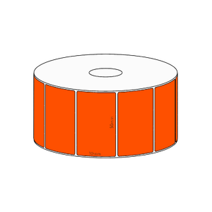 50x30mm Orange Direct Thermal Permanent Label, 1500 per roll, 38mm core