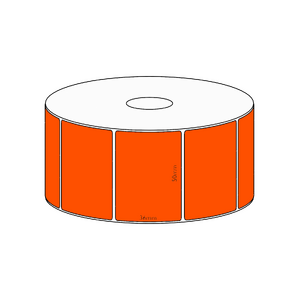 50x36mm Orange Direct Thermal Permanent Label, 1300 per roll, 38mm core