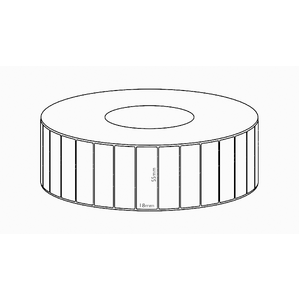 55x18mm Direct Thermal Permanent Label, 7150 per roll, 76mm core