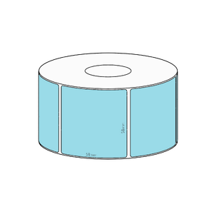 58x58mm Blue Direct Thermal Permanent Label, 800 per roll, 38mm core