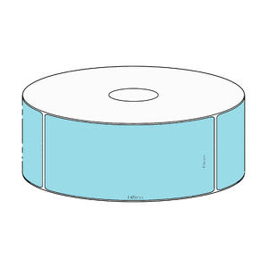 60x148mm Blue Direct Thermal Permanent Label, 350 per roll, 38mm core