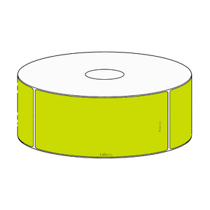 60x148mm Green Direct Thermal Permanent Label, 350 per roll, 38mm core