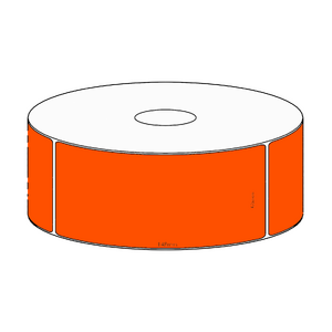 60x148mm Orange Direct Thermal Permanent Label, 350 per roll, 38mm core