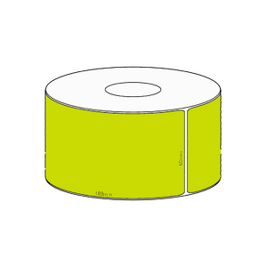 60x188mm Green Direct Thermal Permanent Label, 250 per roll, 38mm core