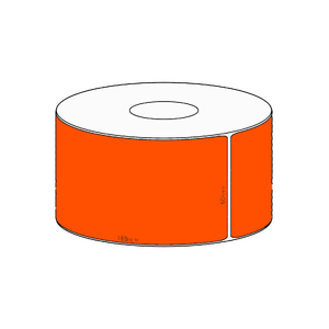 60x188mm Orange Direct Thermal Permanent Label, 250 per roll, 38mm core