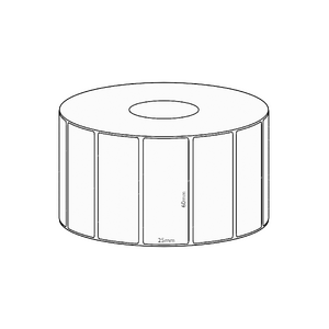 60x25mm Transfer Permanent Label, 5350 per roll, 76mm core