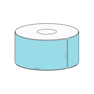 60x290mm Blue Direct Thermal Permanent Label, 150 per roll, 38mm core