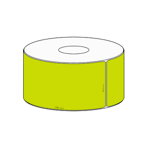 60x290mm Green Direct Thermal Permanent Label, 150 per roll, 38mm core