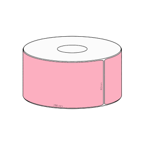 60x290mm Pink Direct Thermal Permanent Label, 150 per roll, 38mm core