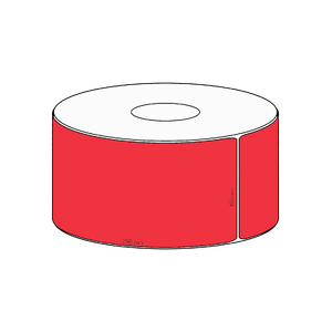 60x290mm Red Direct Thermal Permanent Label, 150 per roll, 38mm core