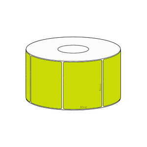 60x50mm Green Direct Thermal Permanent Label, 950 per roll, 38mm core