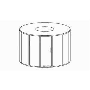 65x22.5mm Direct Thermal Permanent Label, 1950 per roll, 38mm core