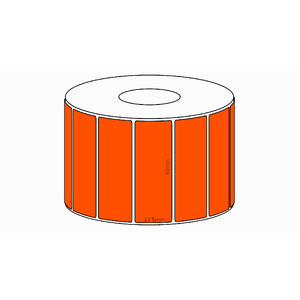 65x22.5mm Orange Direct Thermal Permanent Label, 5900 per roll, 76mm core