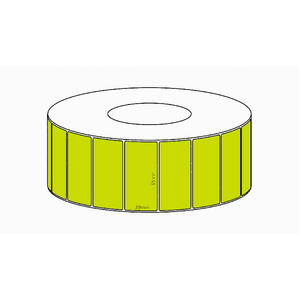 65x30mm Green Direct Thermal Permanent Label, 4550 per roll, 76mm core