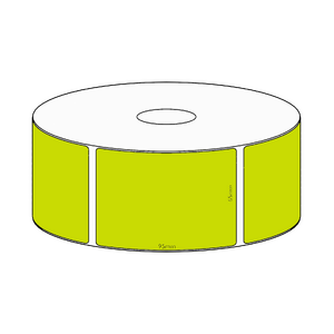 65x95mm Green Direct Thermal Permanent Label, 500 per roll, 38mm core