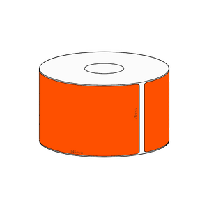 70x145mm Orange Direct Thermal Permanent Label, 350 per roll, 38mm core