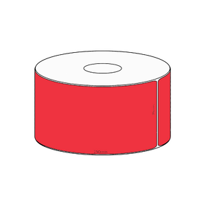 70x250mm Red Direct Thermal Permanent Label, 200 per roll, 38mm core