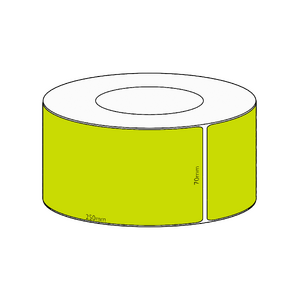 70x250mm Green Direct Thermal Permanent Label, 600 per roll, 76mm core