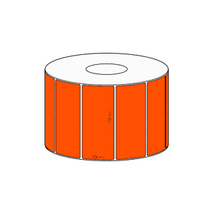 70x30mm Orange Direct Thermal Permanent Label, 1500 per roll, 38mm core