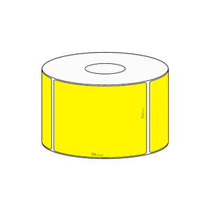 70x99mm Yellow Direct Thermal Permanent Label, 500 per roll, 38mm core