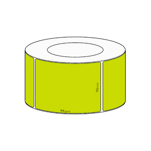 70x99mm Green Direct Thermal Permanent Label, 1450 per roll, 76mm core