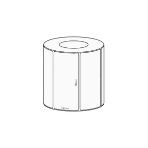 78x35mm Direct Thermal Permanent Label, 1300 per roll, 38mm core