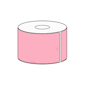 80x149mm Pink Direct Thermal Permanent Label, 350 per roll, 38mm core